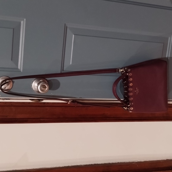 Kate Spade Crossbody Leather Bag Plum - Janell Paloma Purse - Picture 4 of 17